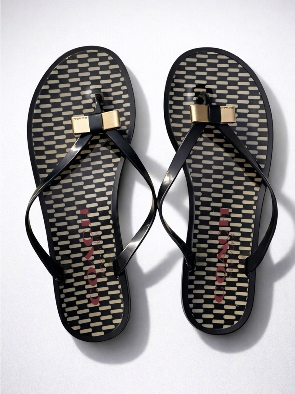 Coach Landon jelly flip flops